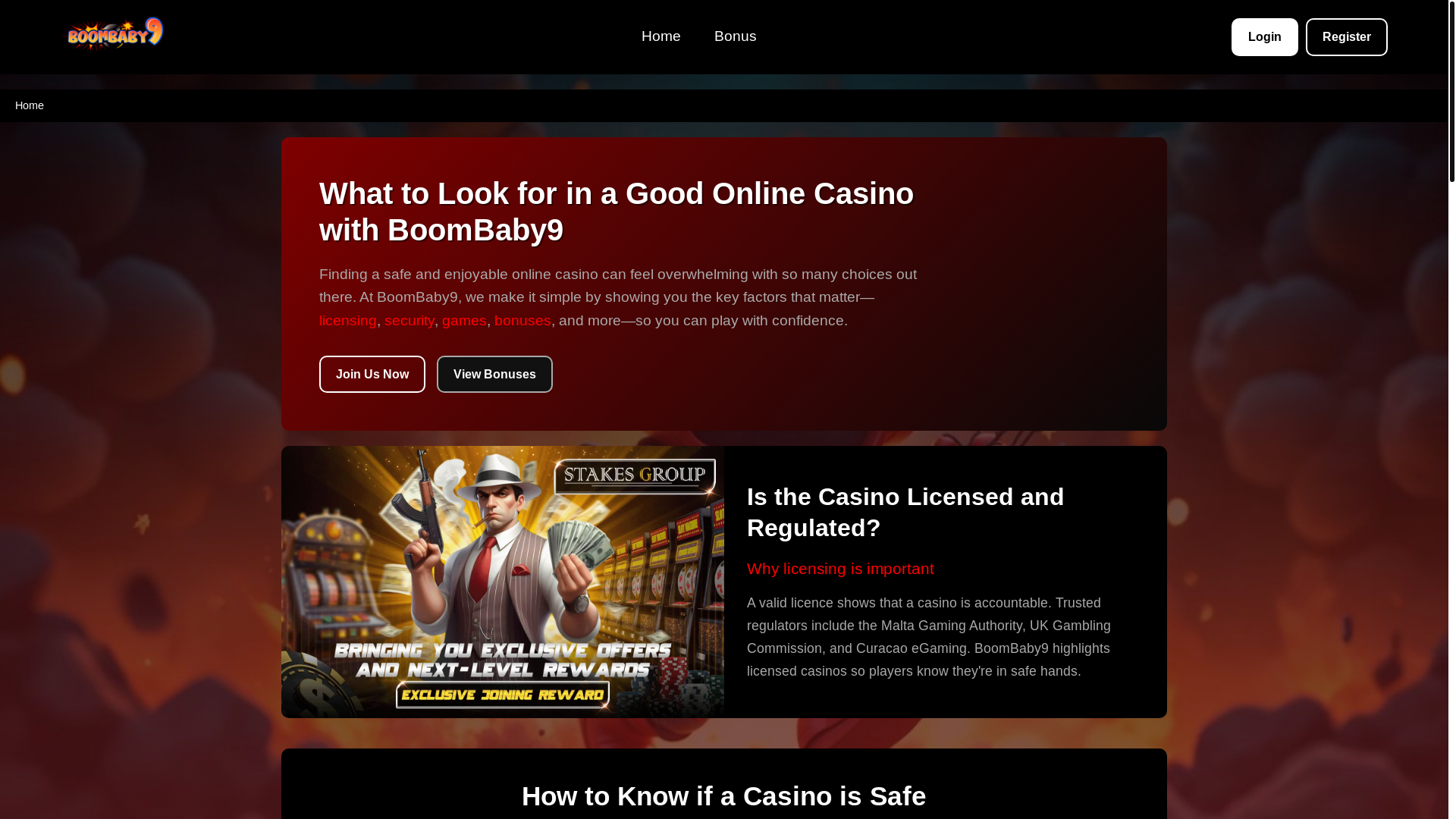 website screenshot of https://boombaby9-bet.com/