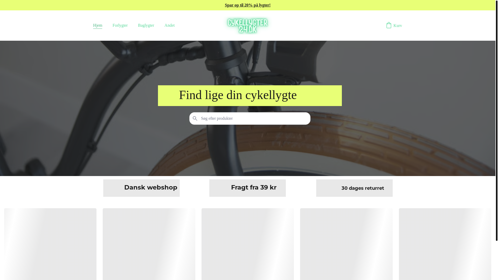 website screenshot of https://cykellygter24.dk/