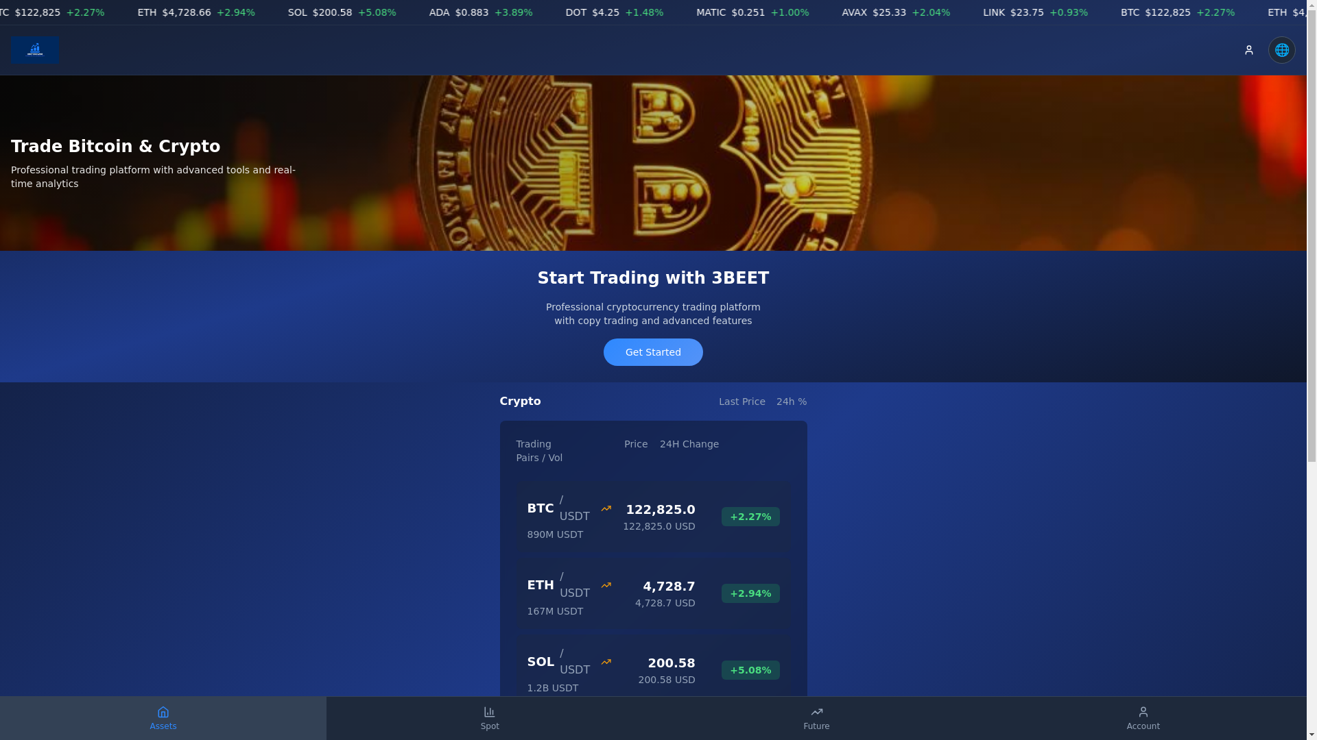 website screenshot of https://2beetex.com/