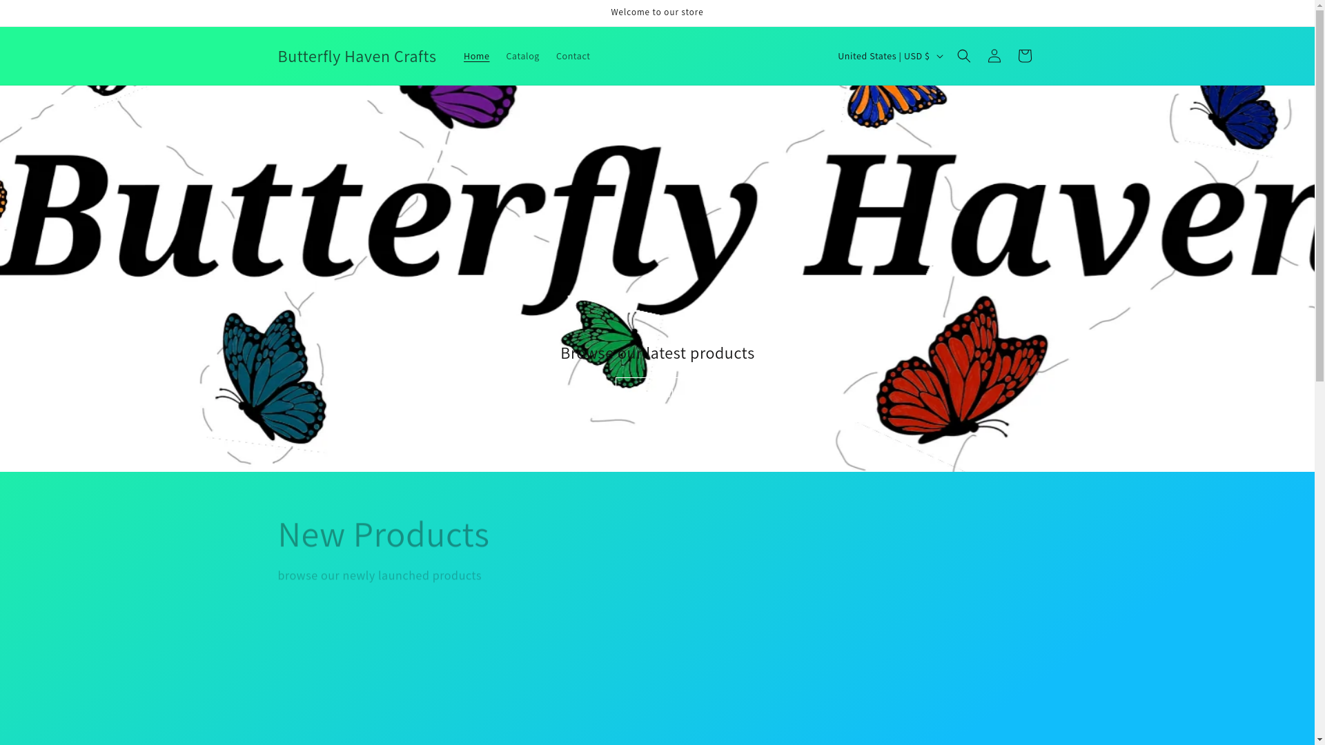 website screenshot of https://butterflyhavencrafts.com/