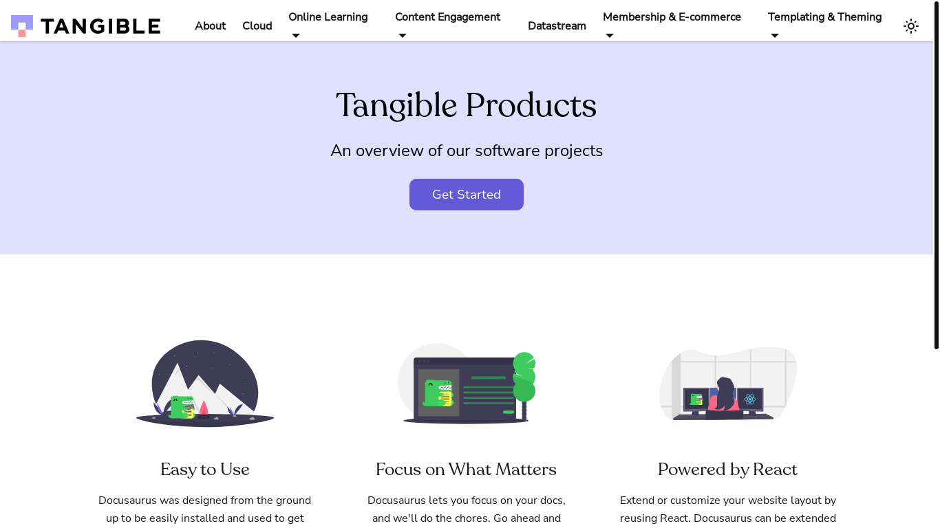 website screenshot of https://docusaurus-internal-projects.pages.dev/