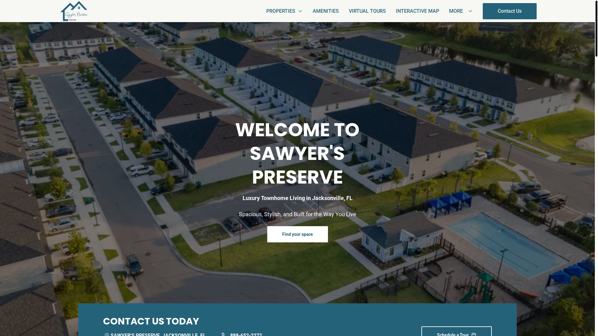 website screenshot of https://sawyerspreserve.com/