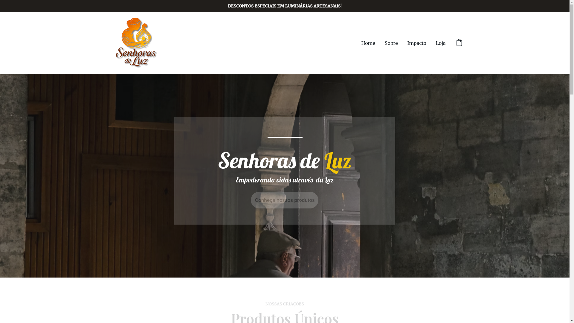 website screenshot of https://senhorasdeluz.com.br/