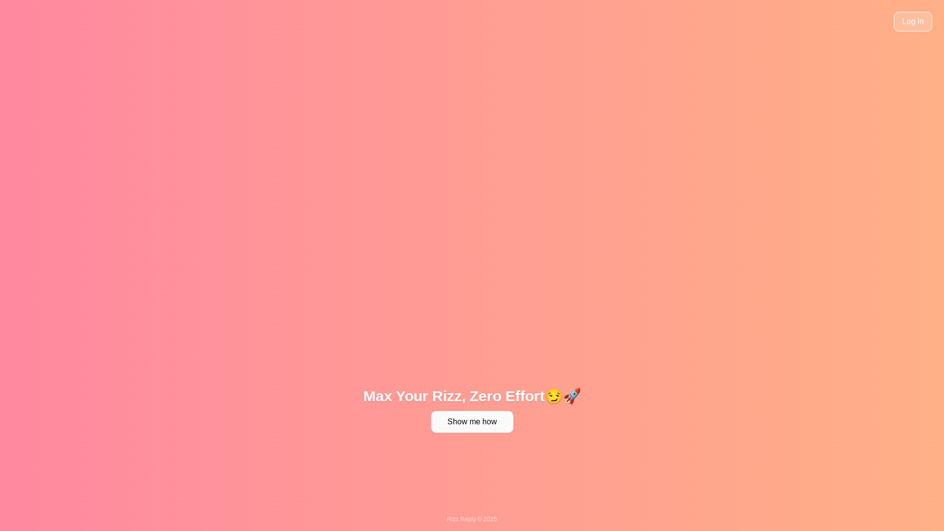 website screenshot of https://teamrizzreply.com/