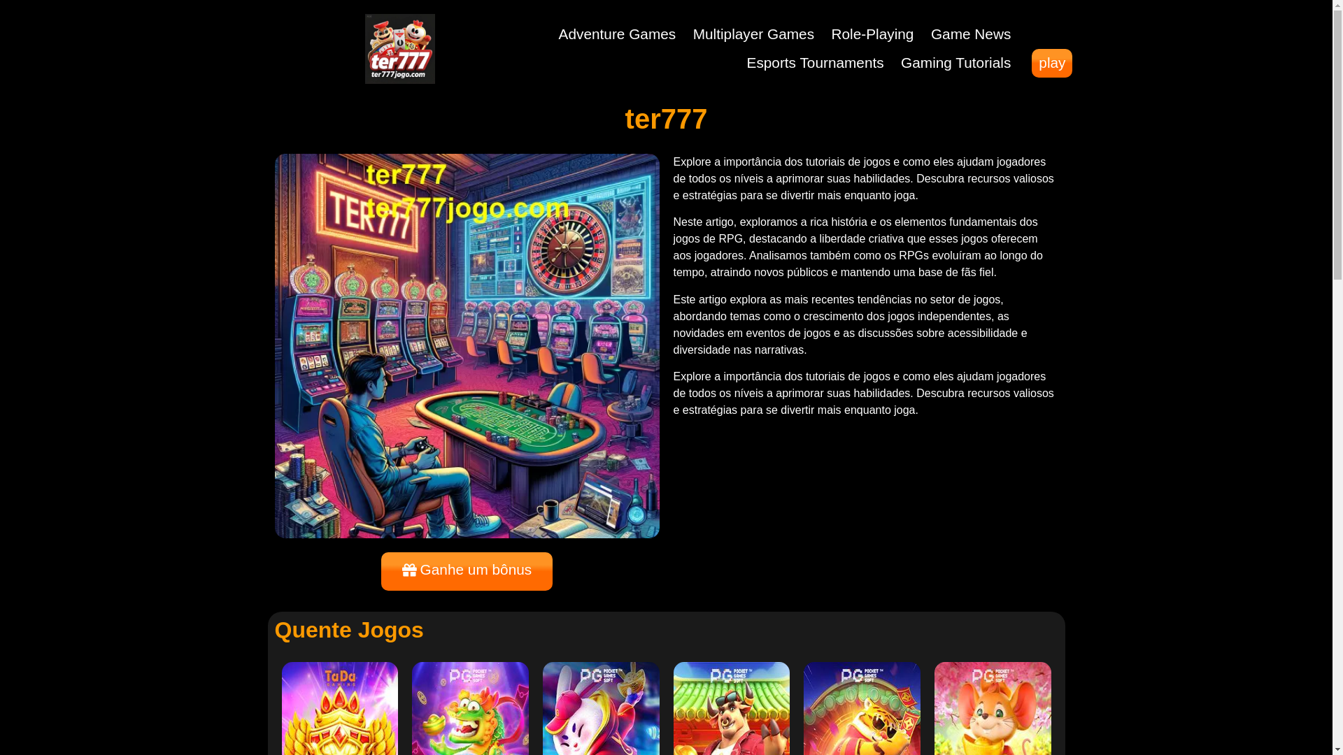 website screenshot of https://ter777jogo.com/