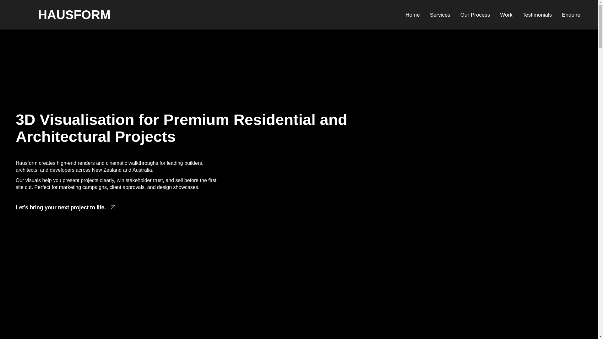 website screenshot of https://hausform.co/