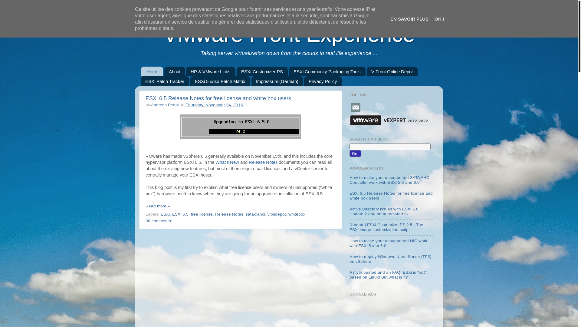 website screenshot of https://v-front.de