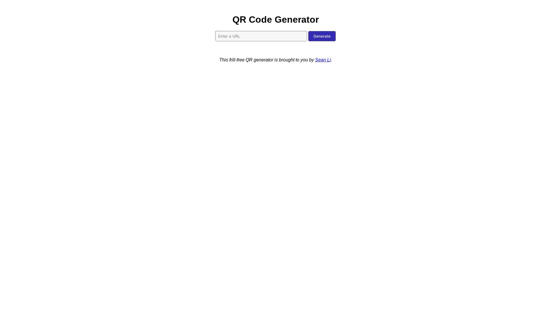 website screenshot of https://actualqr.com/