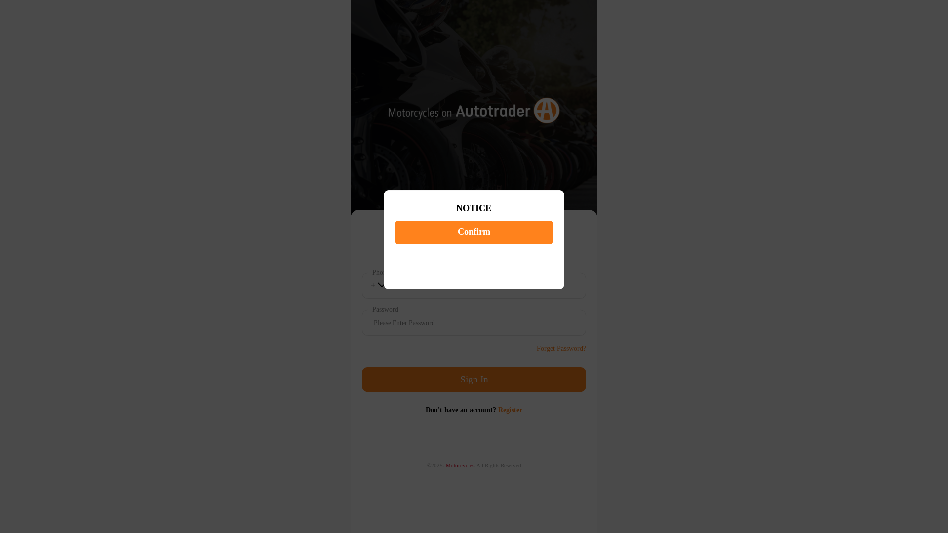 website screenshot of https://www.autotrader-login.com/