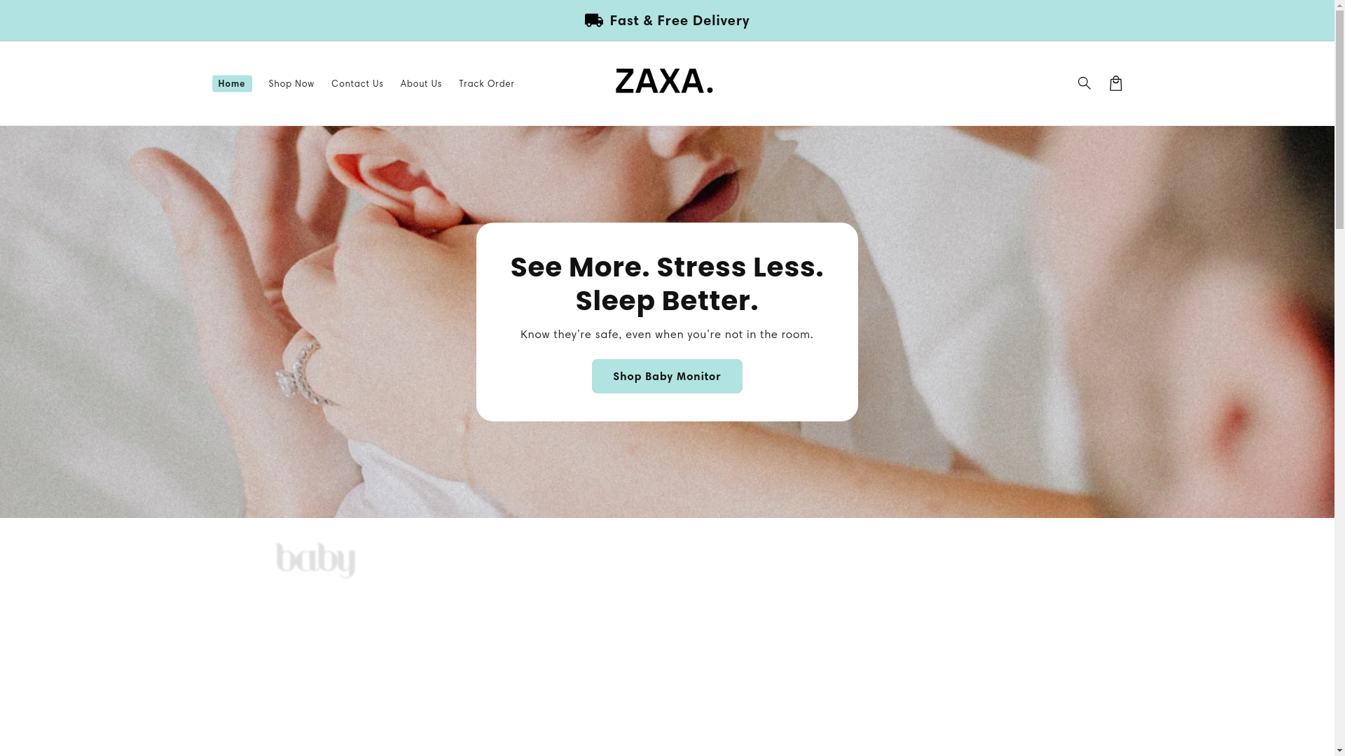 website screenshot of https://zaxastore.com/
