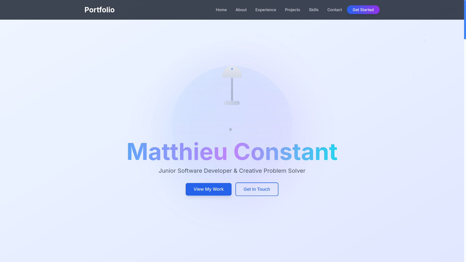 website screenshot of https://mattconstant.dev/