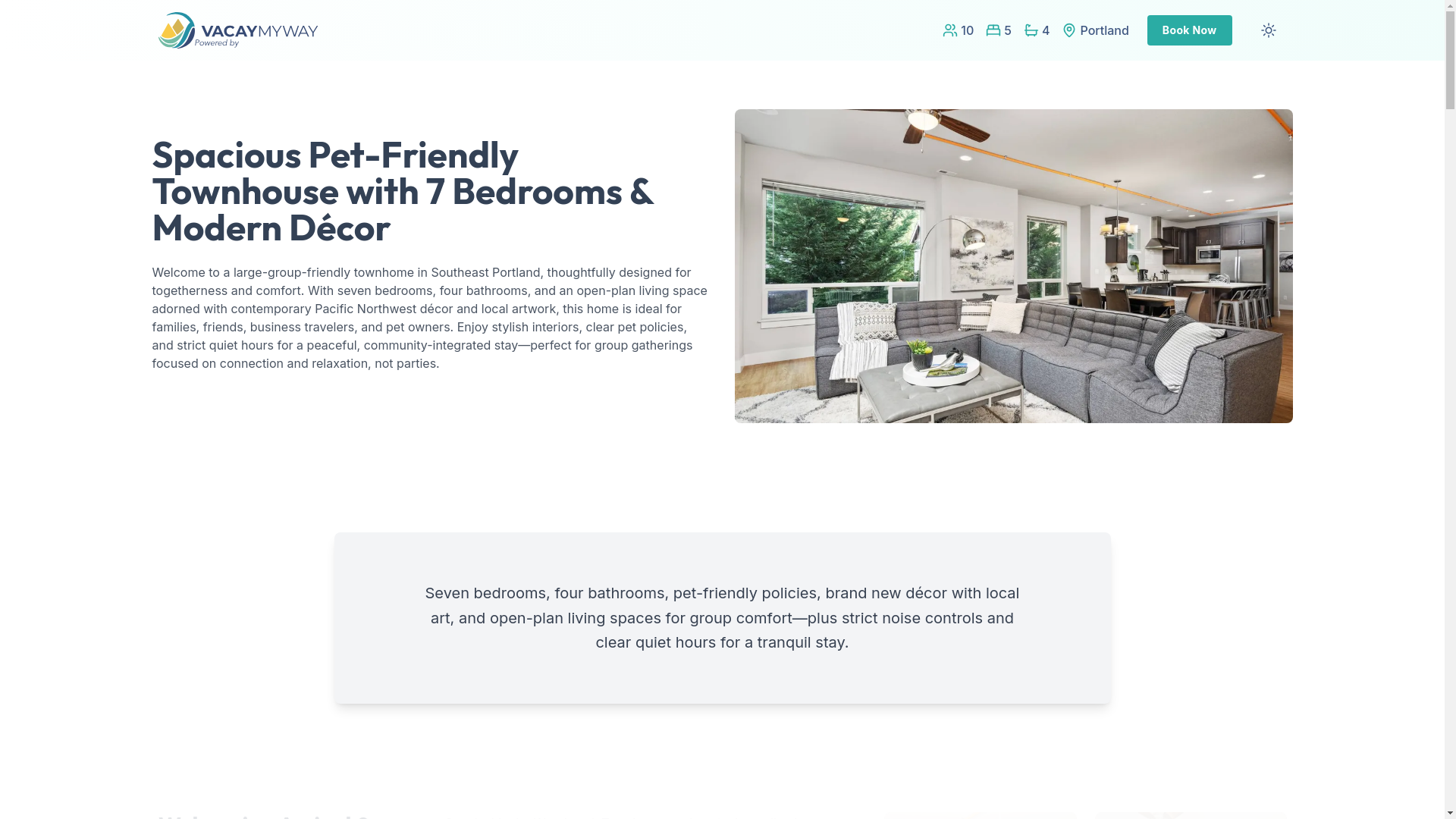 website screenshot of https://cozywoodstock.vacations/
