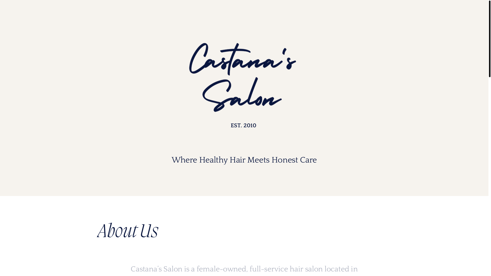 website screenshot of https://castanassalon.com/