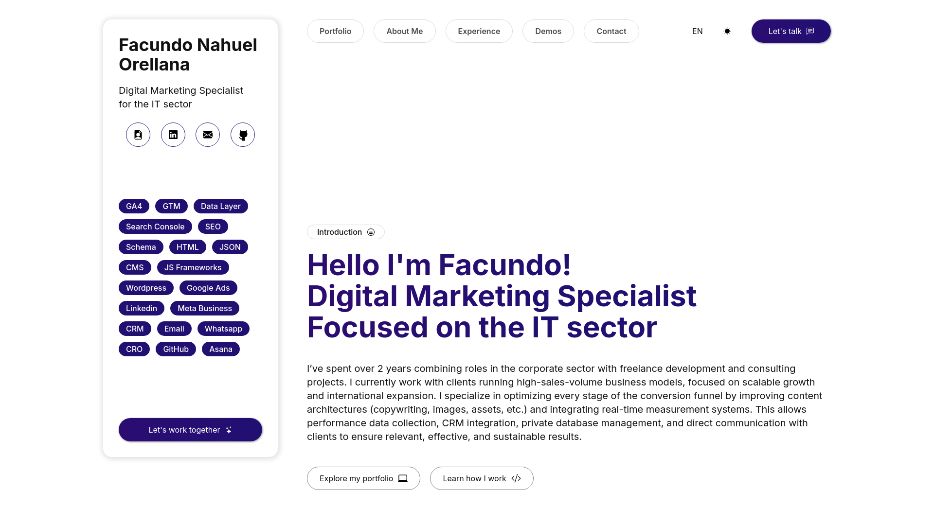 website screenshot of https://facundoorellana.com/