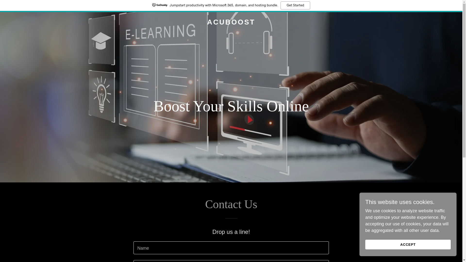 website screenshot of https://myacuboost.com/