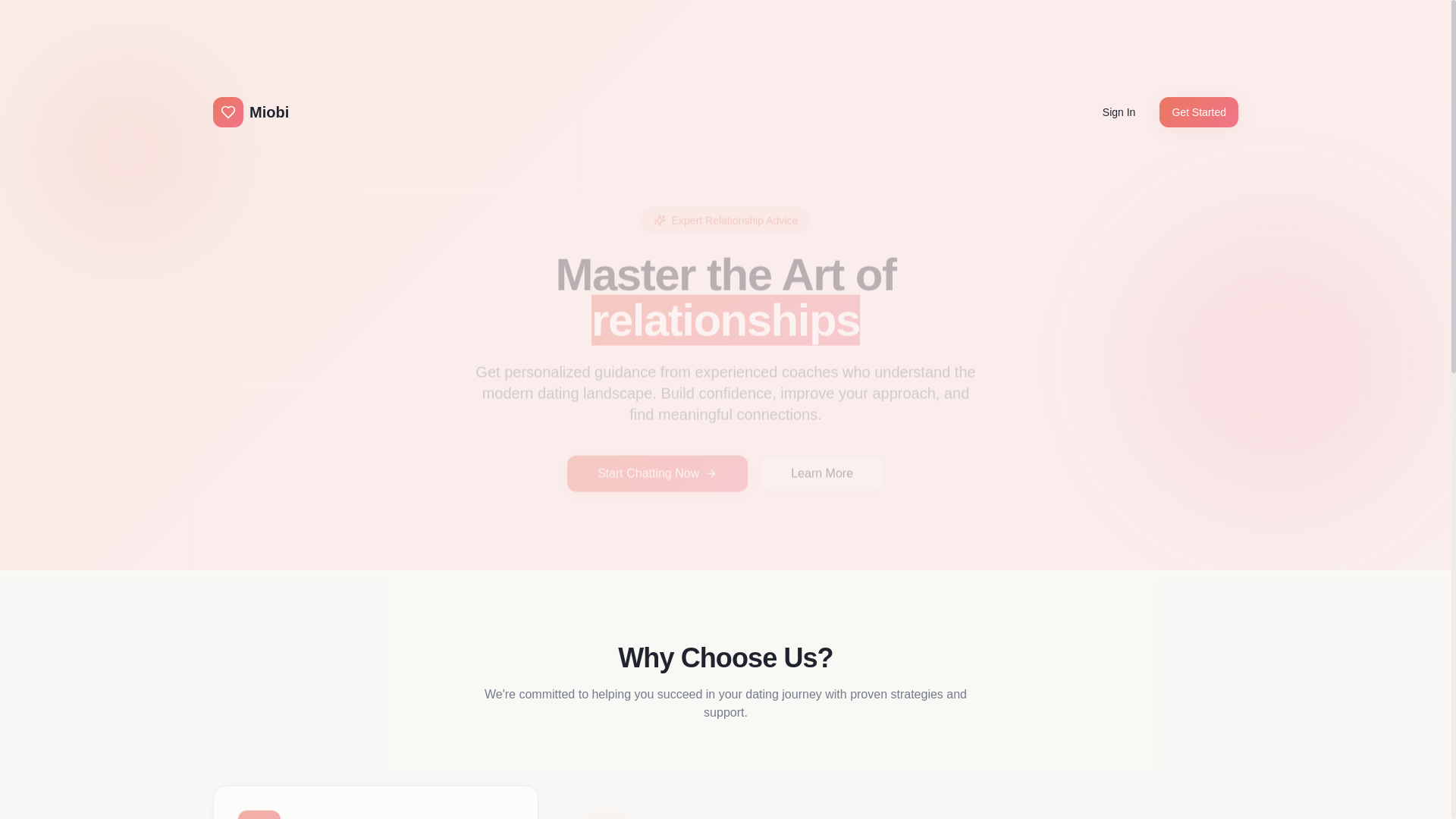 website screenshot of https://miobi.no/