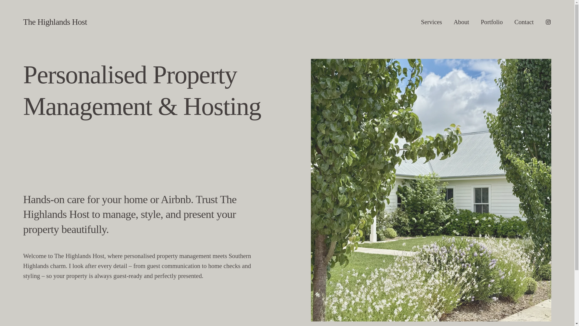 website screenshot of https://highlandshost.com.au/