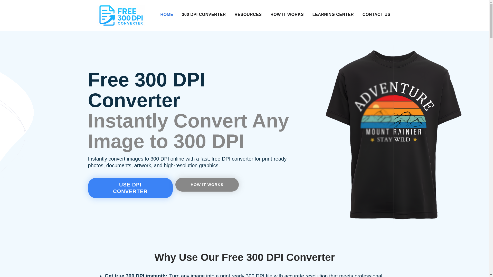 website screenshot of https://free300dpiconverter.com/