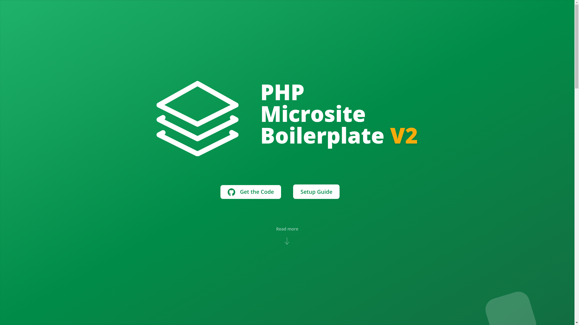 website screenshot of https://php-microsite-boilerplate-demo.pages.dev/