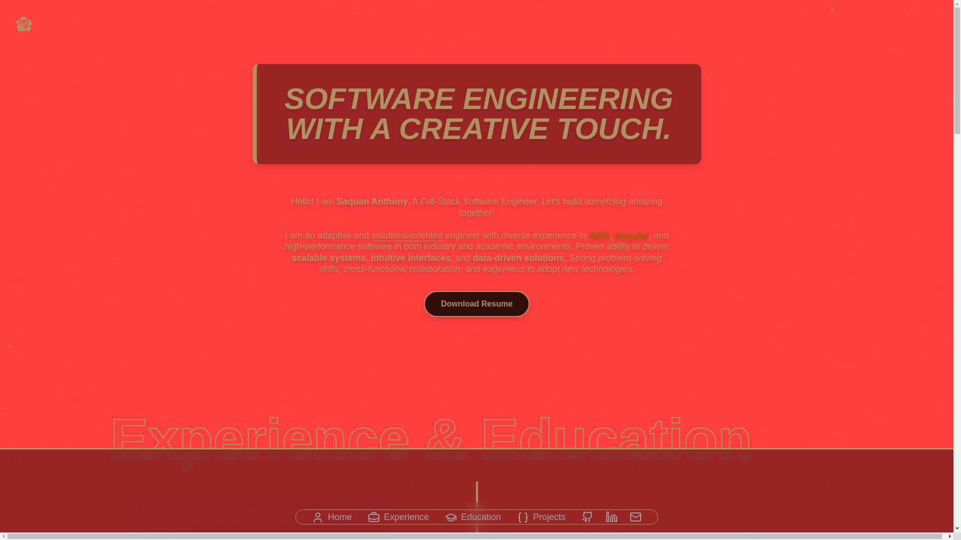 website screenshot of https://saquan.me/