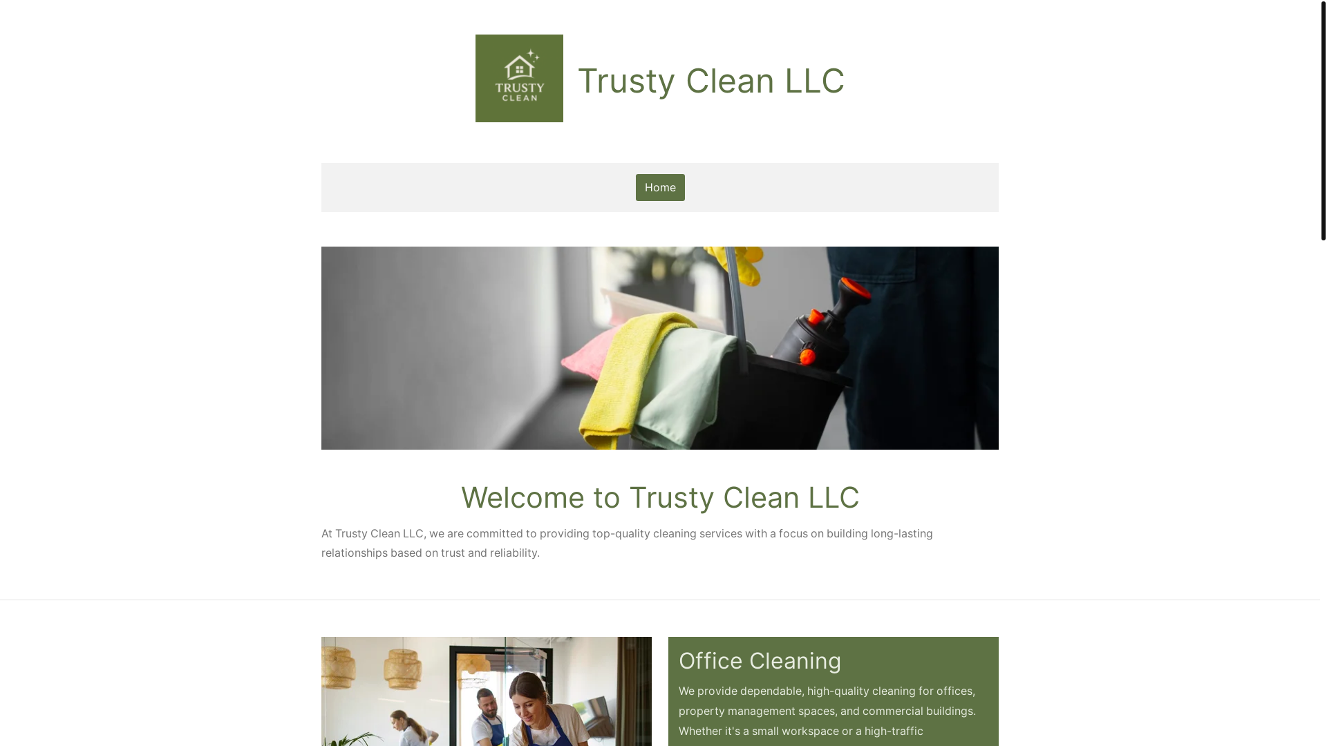 website screenshot of https://trustycleanllc.com/