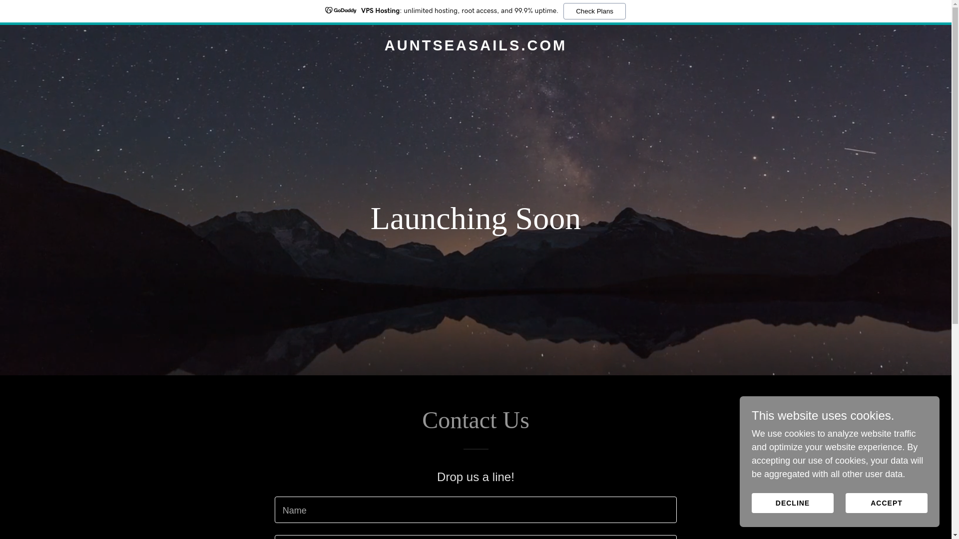 website screenshot of https://auntseasails.com/
