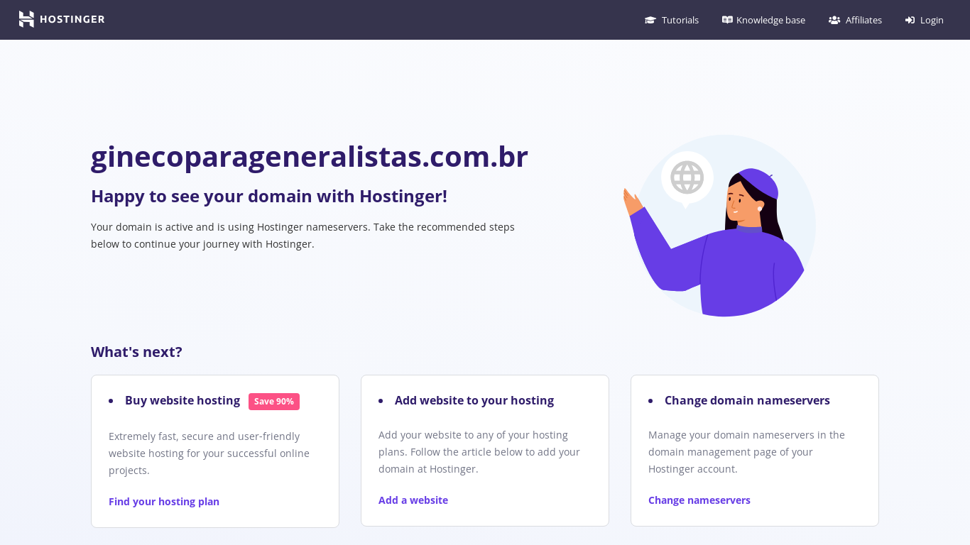 website screenshot of https://ginecoparageneralistas.com.br/