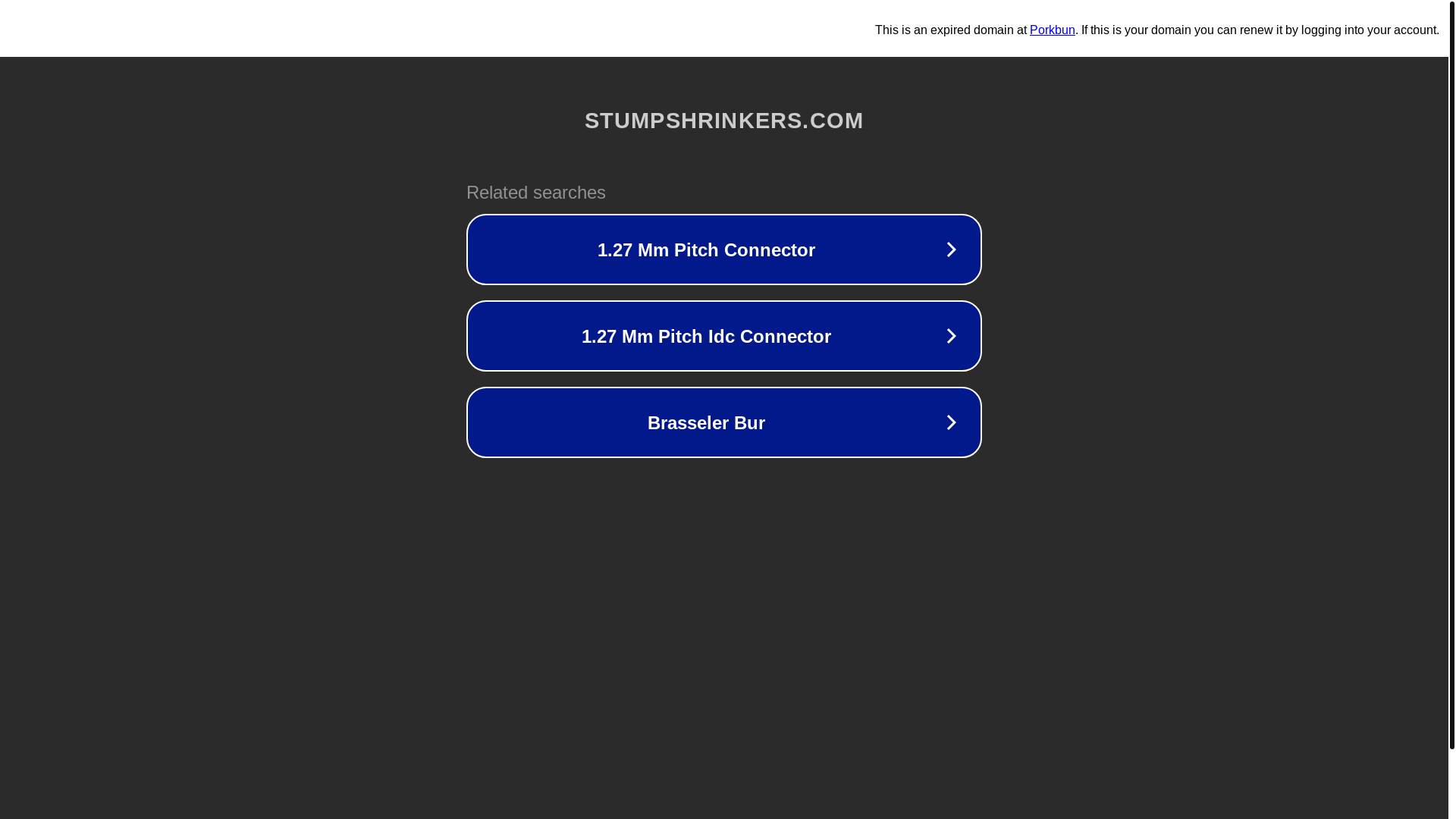 website screenshot of https://stumpshrinkers.com/