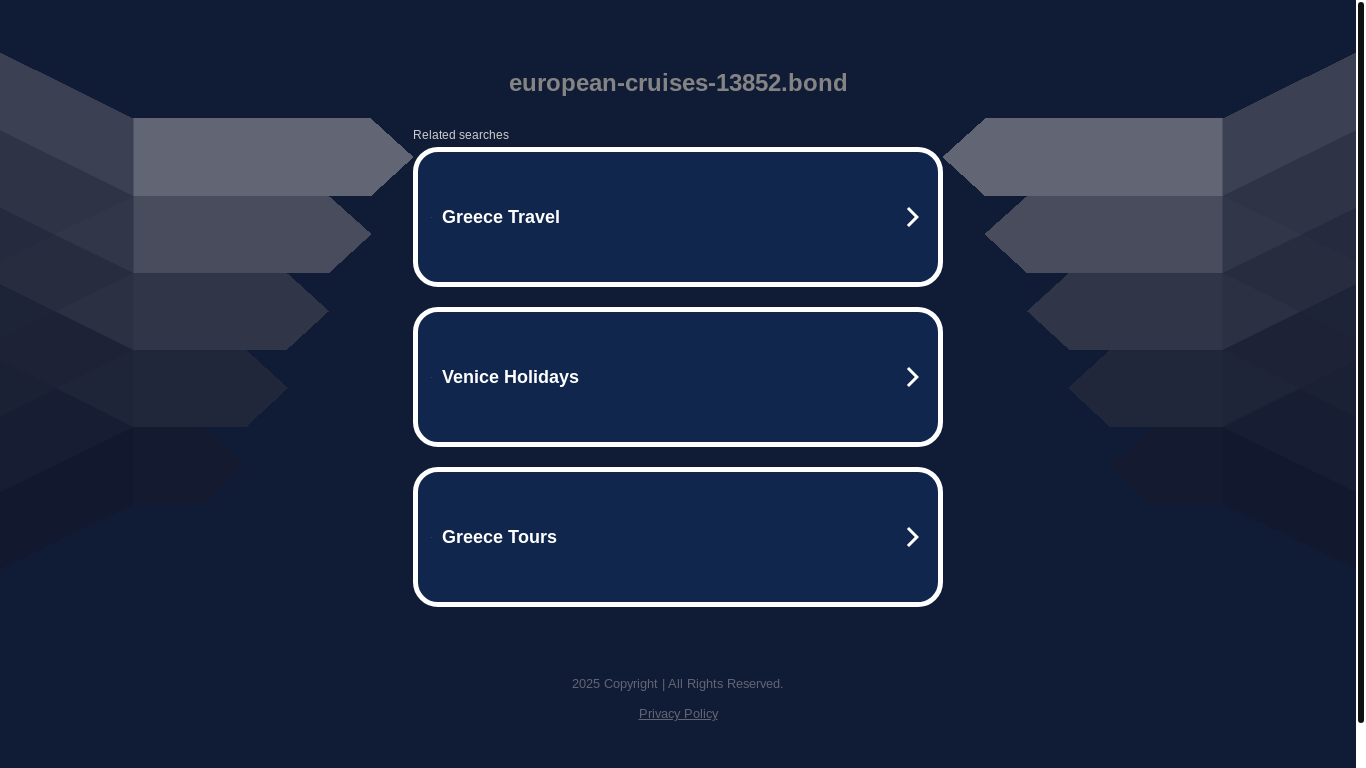 website screenshot of https://european-cruises-13852.bond/