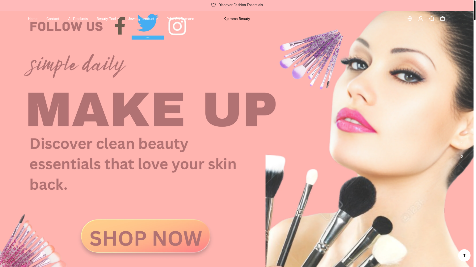 website screenshot of https://kdramabeauty.shop/