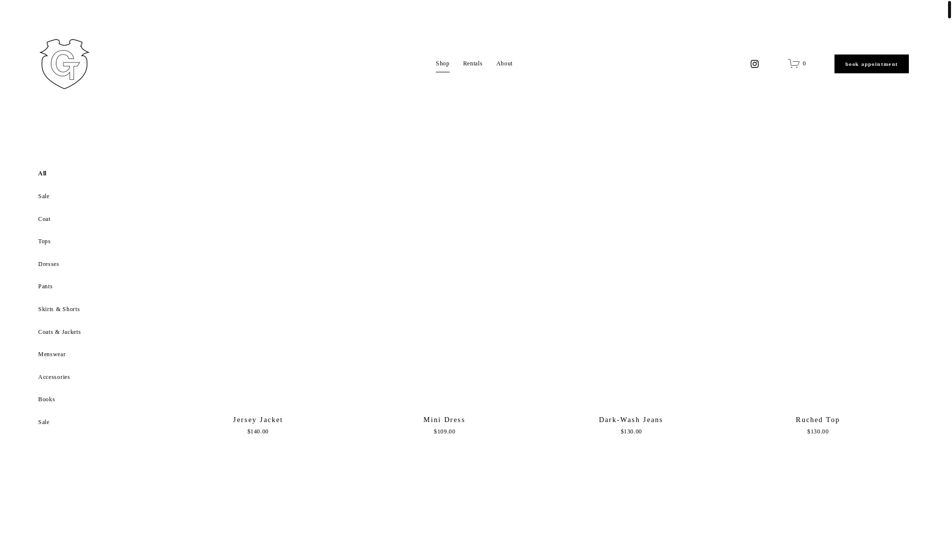 website screenshot of https://thegrotesque.shop/
