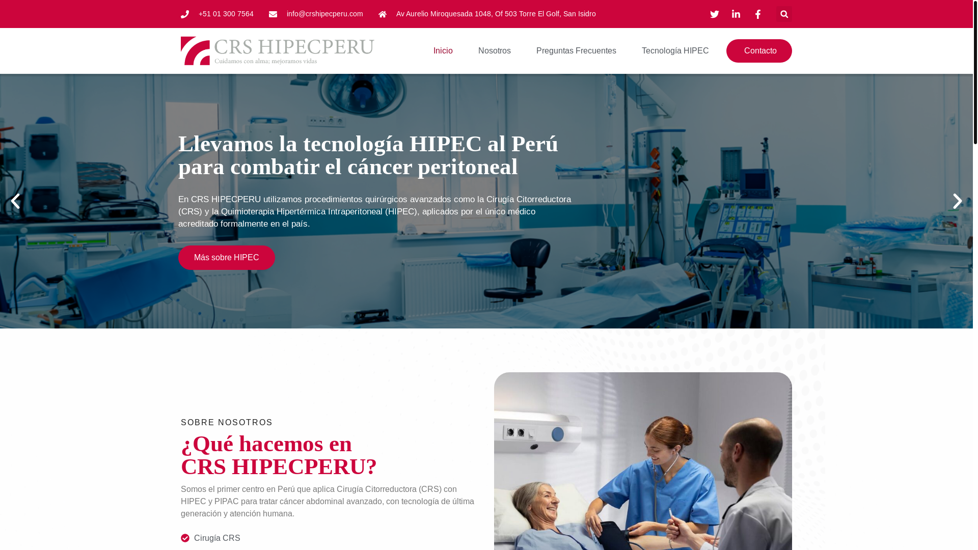 website screenshot of https://crshipecperu.com/