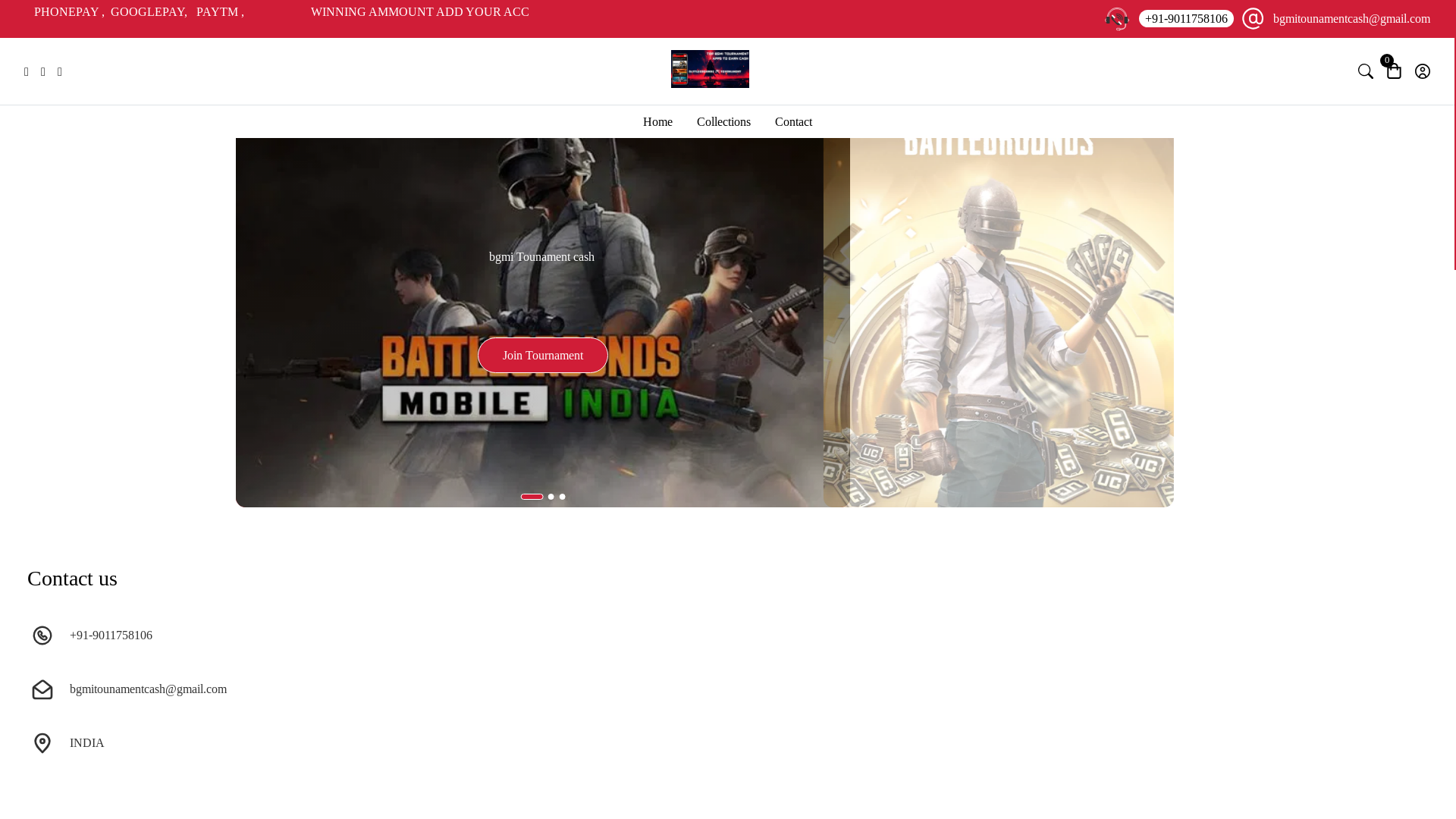 website screenshot of https://bgmitounamentcash.com/
