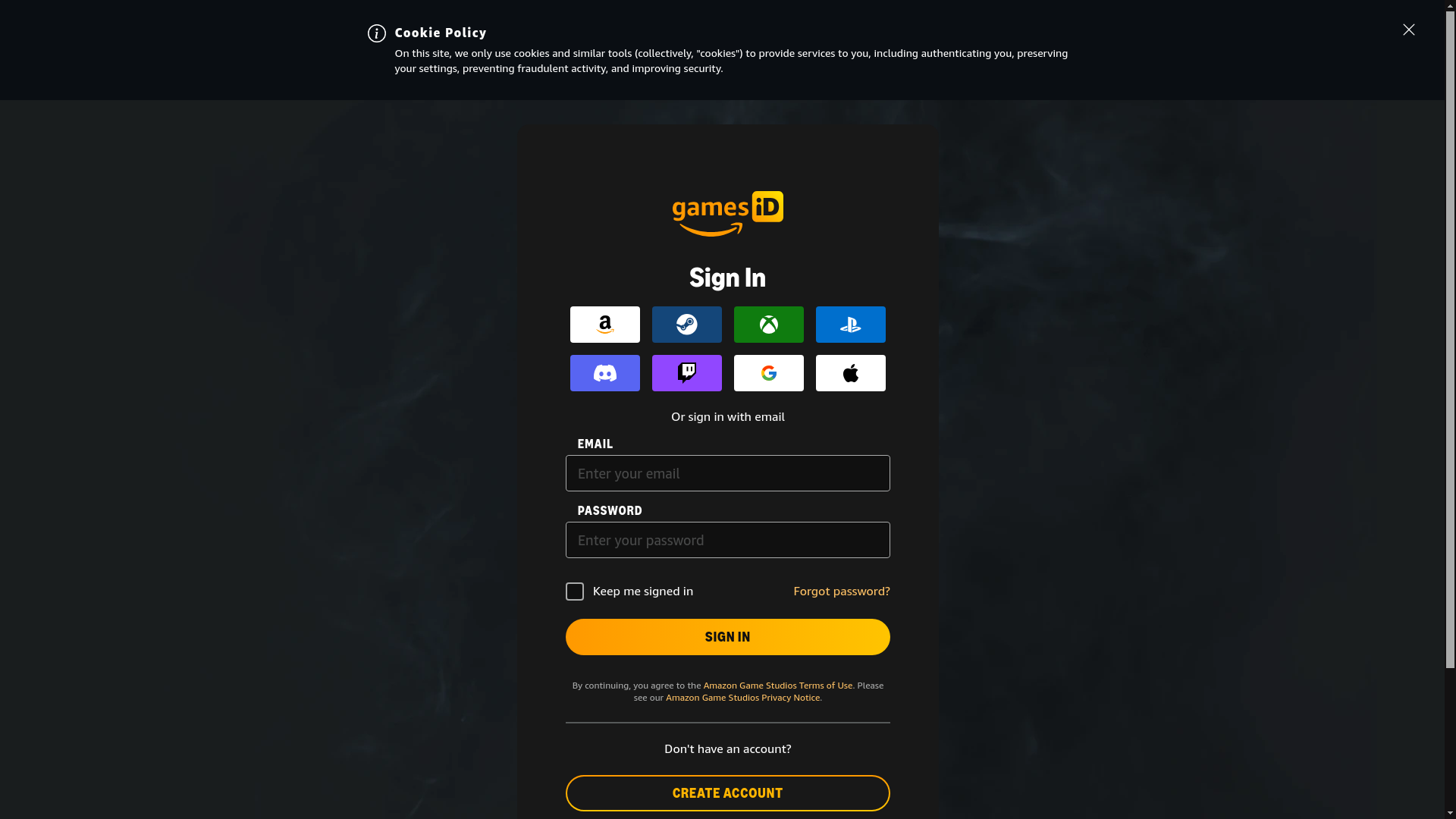 website screenshot of https://id.amazongames.com/en-gb