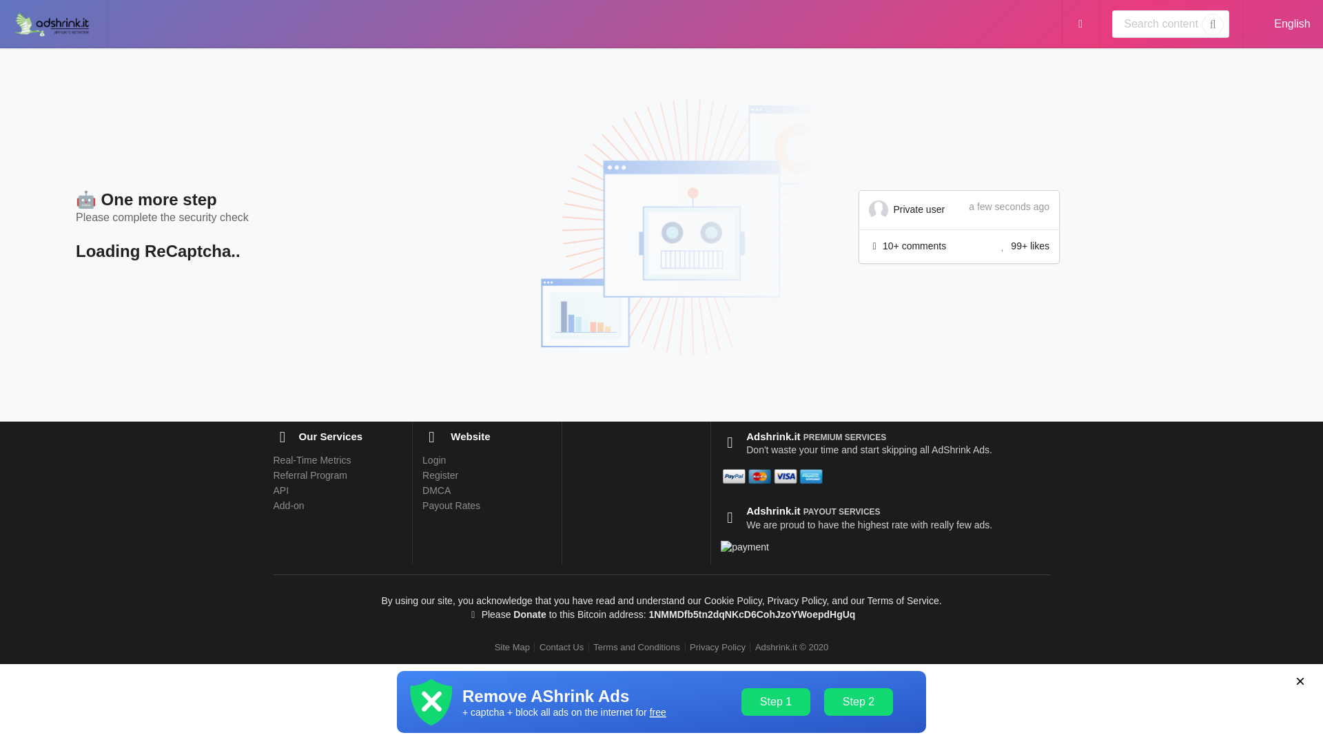 website screenshot of https://adshnk.com/qi9HAI