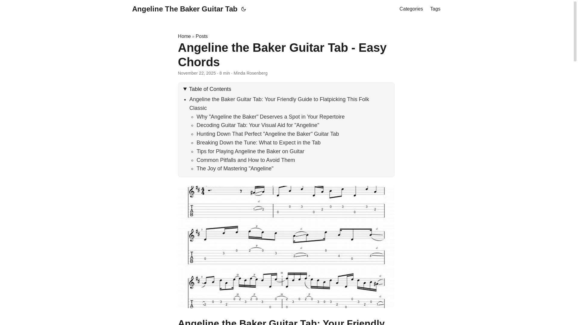 website screenshot of https://angelinethebakerguitartab3.pages.dev/