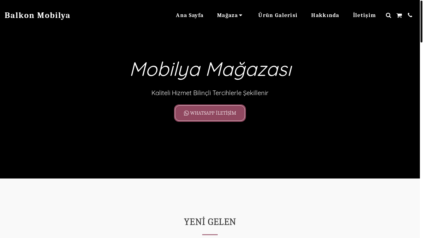 website screenshot of https://www.balkonmobilya.com