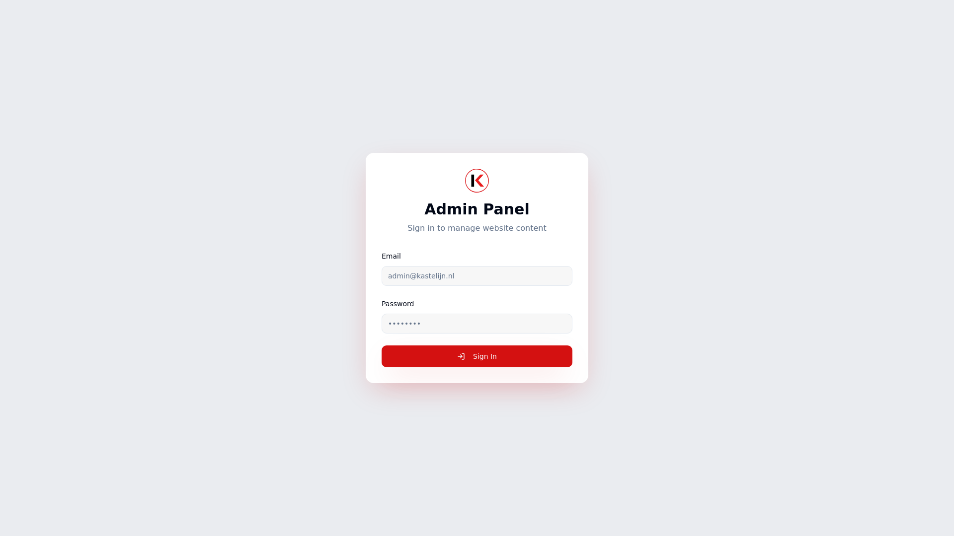 website screenshot of https://www.kastelijn-infra.nl/admin/login