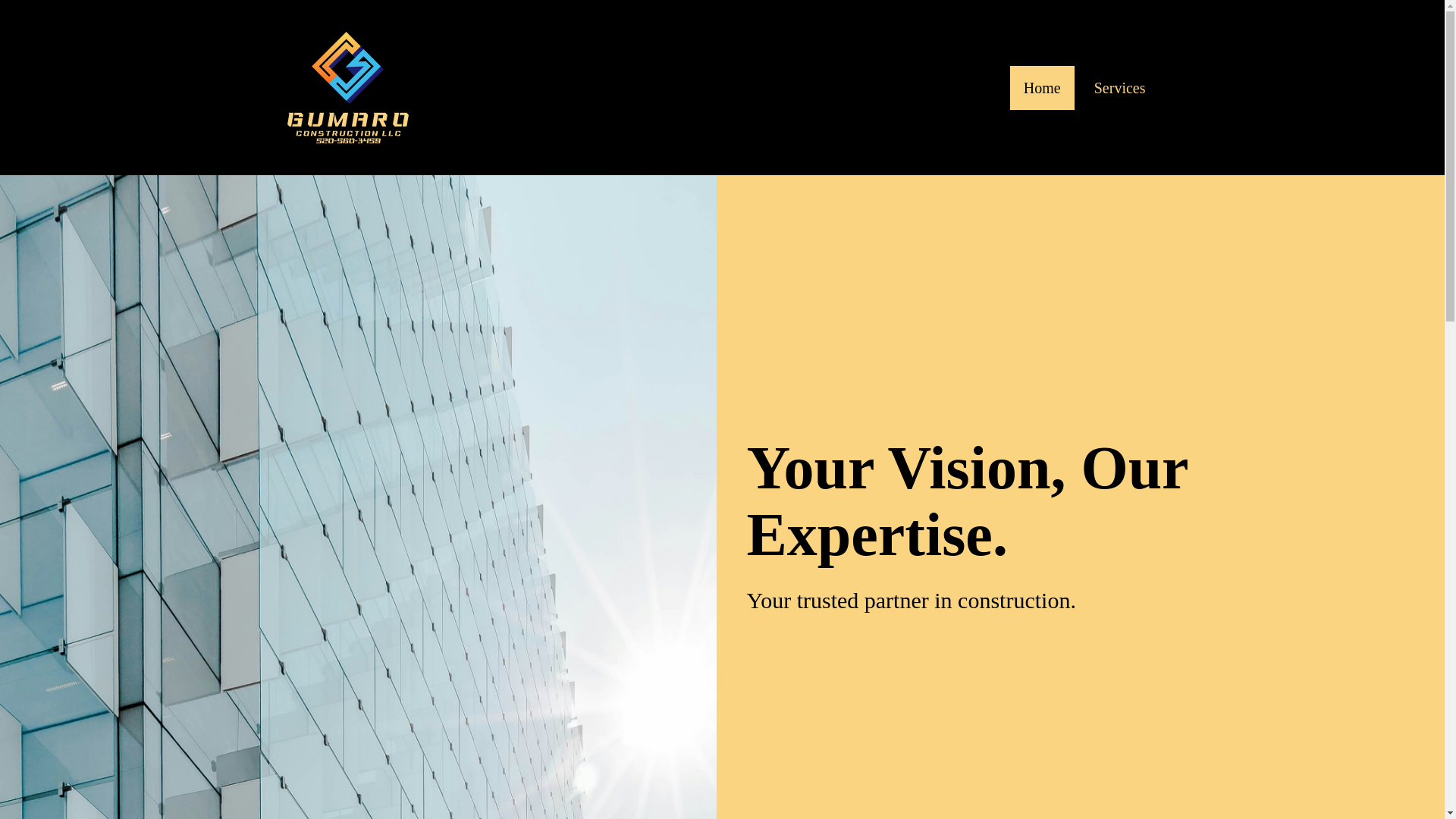 website screenshot of https://gumaroconstruction.com/
