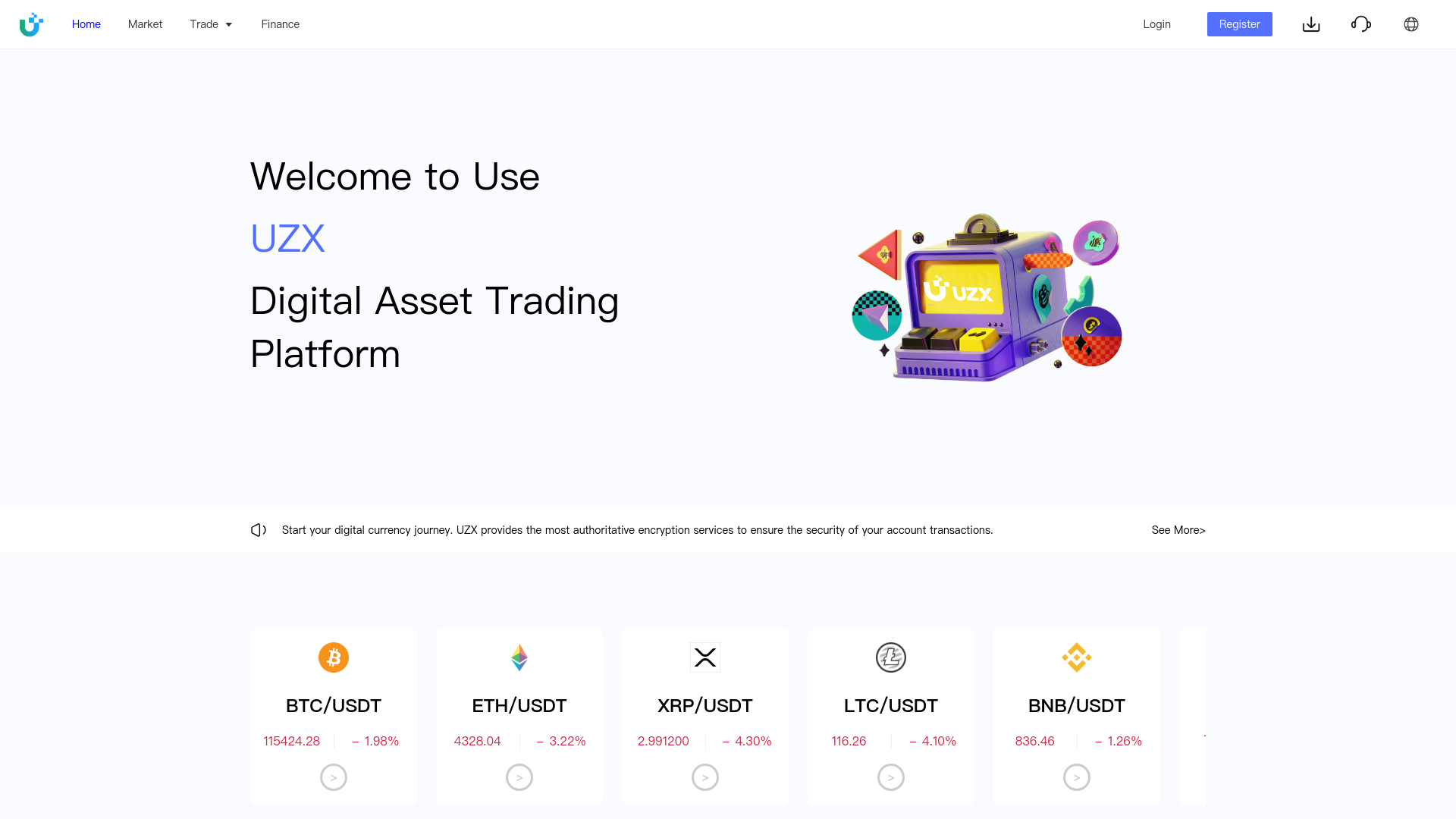 website screenshot of https://cryptoexchangehub.vip/