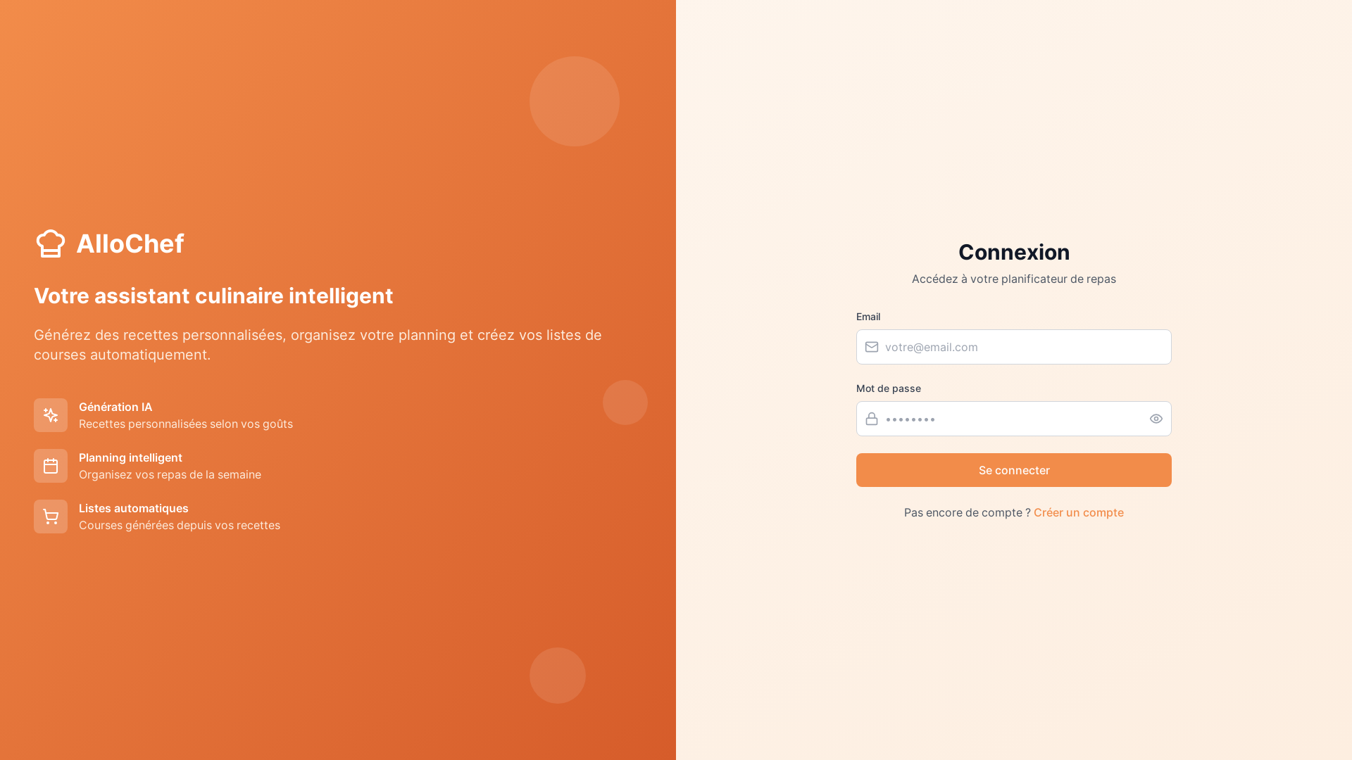 website screenshot of https://allochef-ai.com/