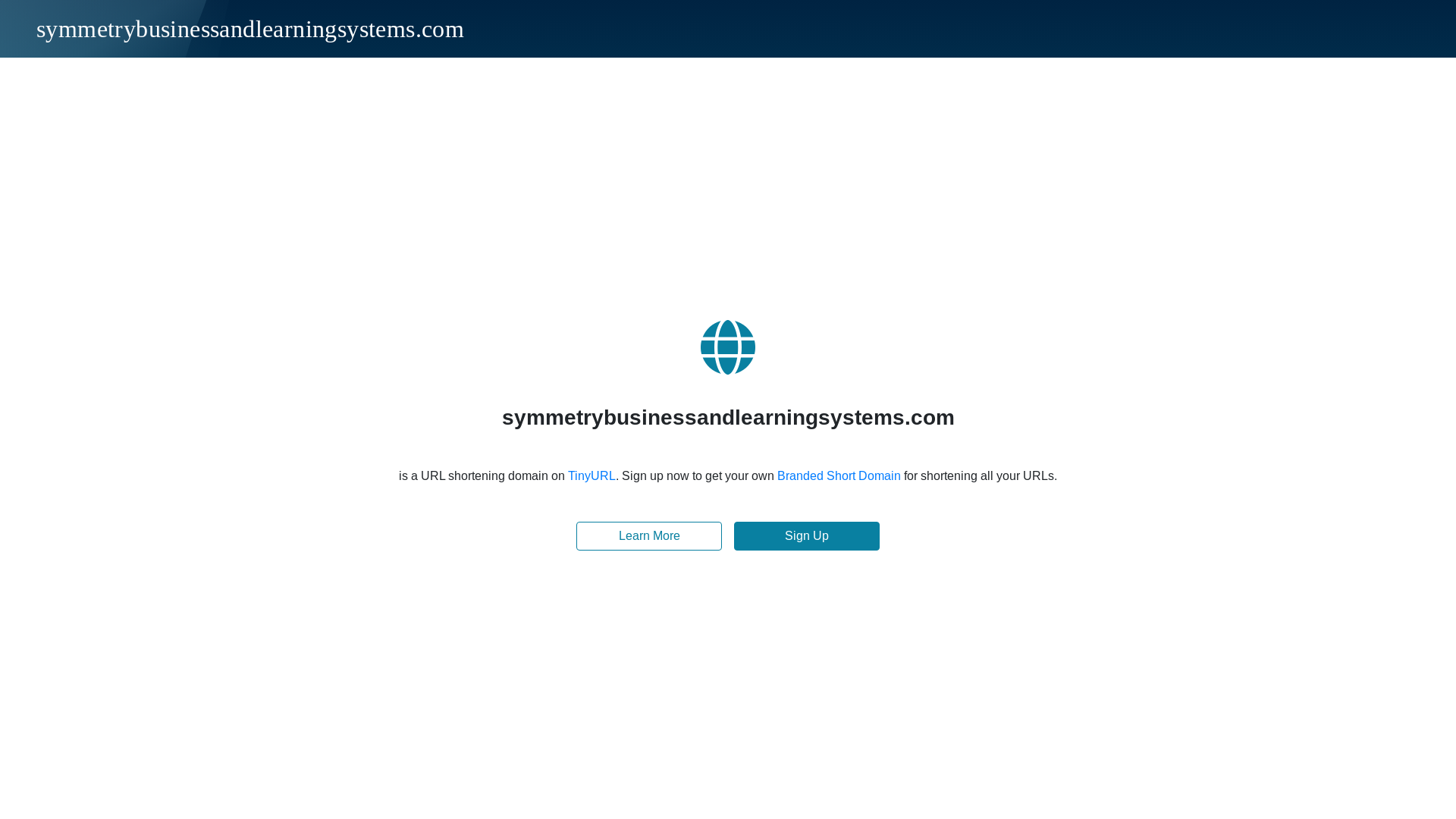 website screenshot of https://symmetrybusinessandlearningsystems.com/