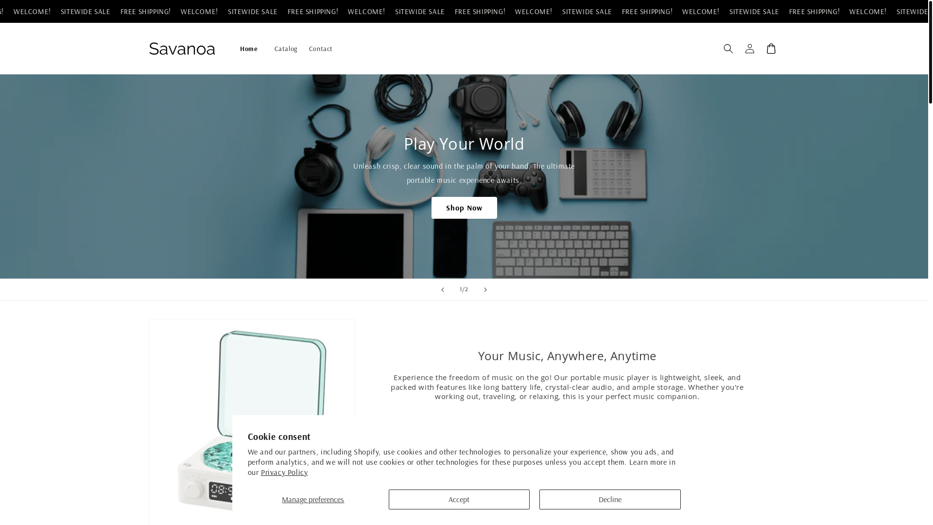 website screenshot of https://savanoa.com/