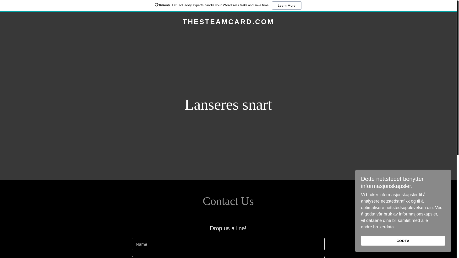 website screenshot of https://thesteamcard.com/