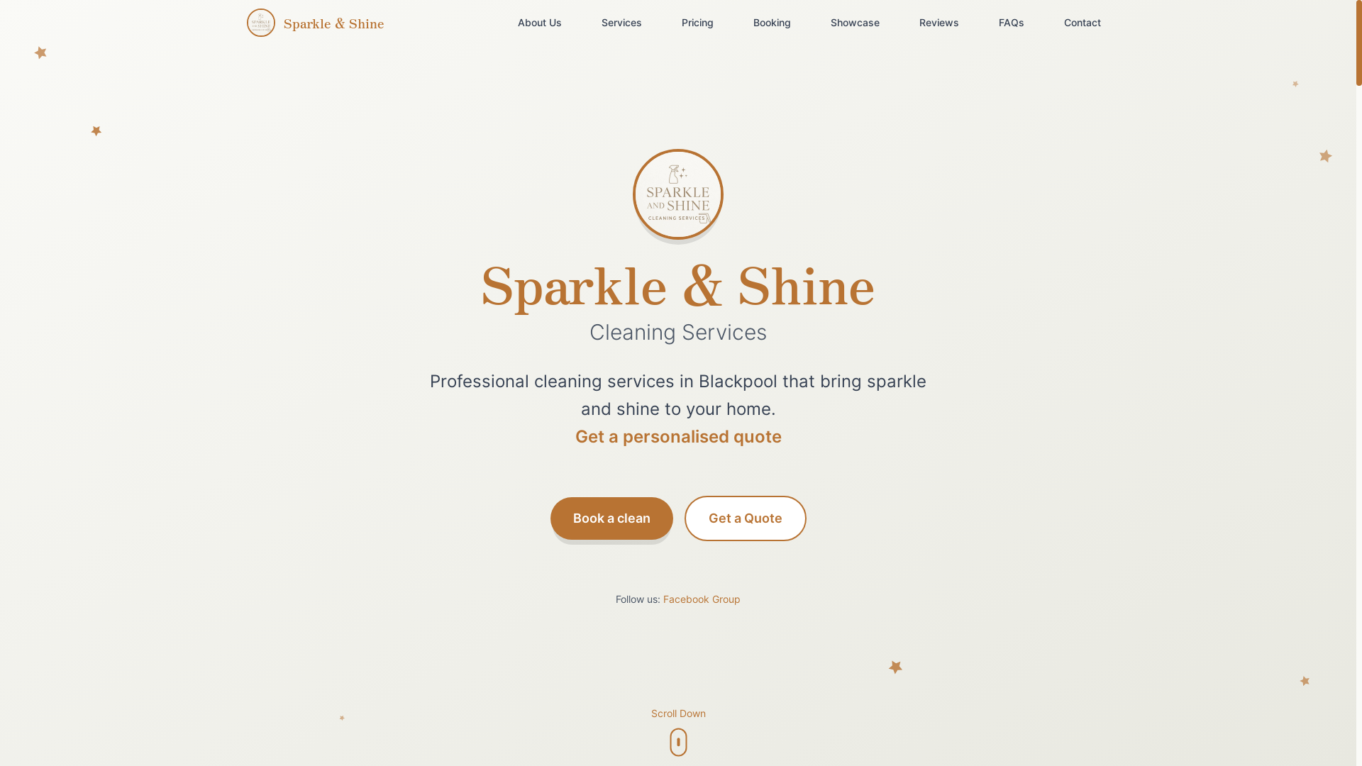 website screenshot of https://sparkleshineclean.co.uk/