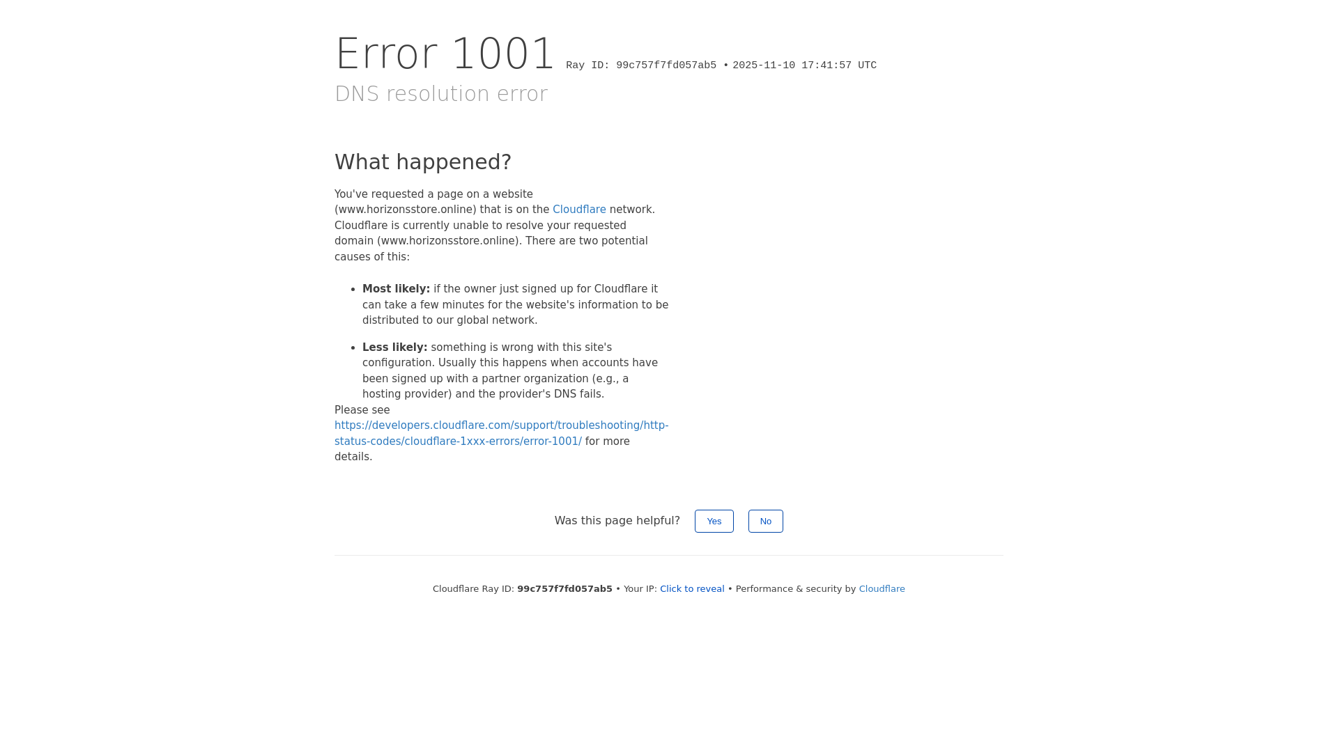 website screenshot of https://horizonsstore.online/