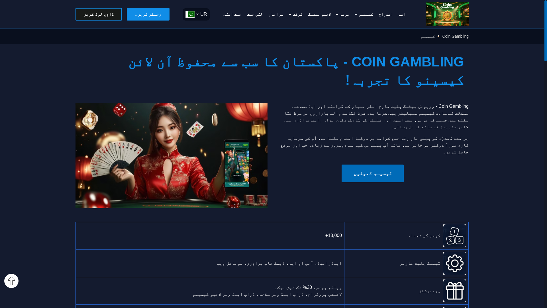 website screenshot of https://coingamblingb.com/