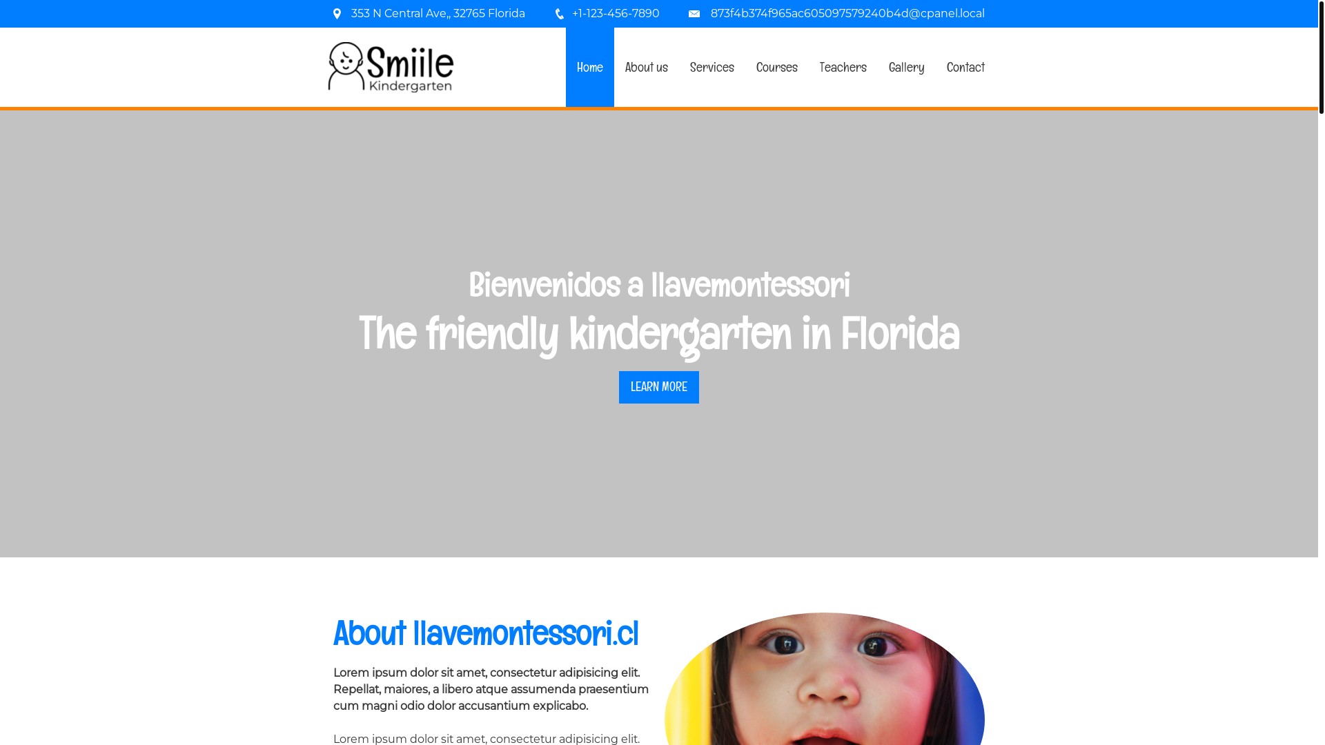 website screenshot of https://llavemontessori.cl/
