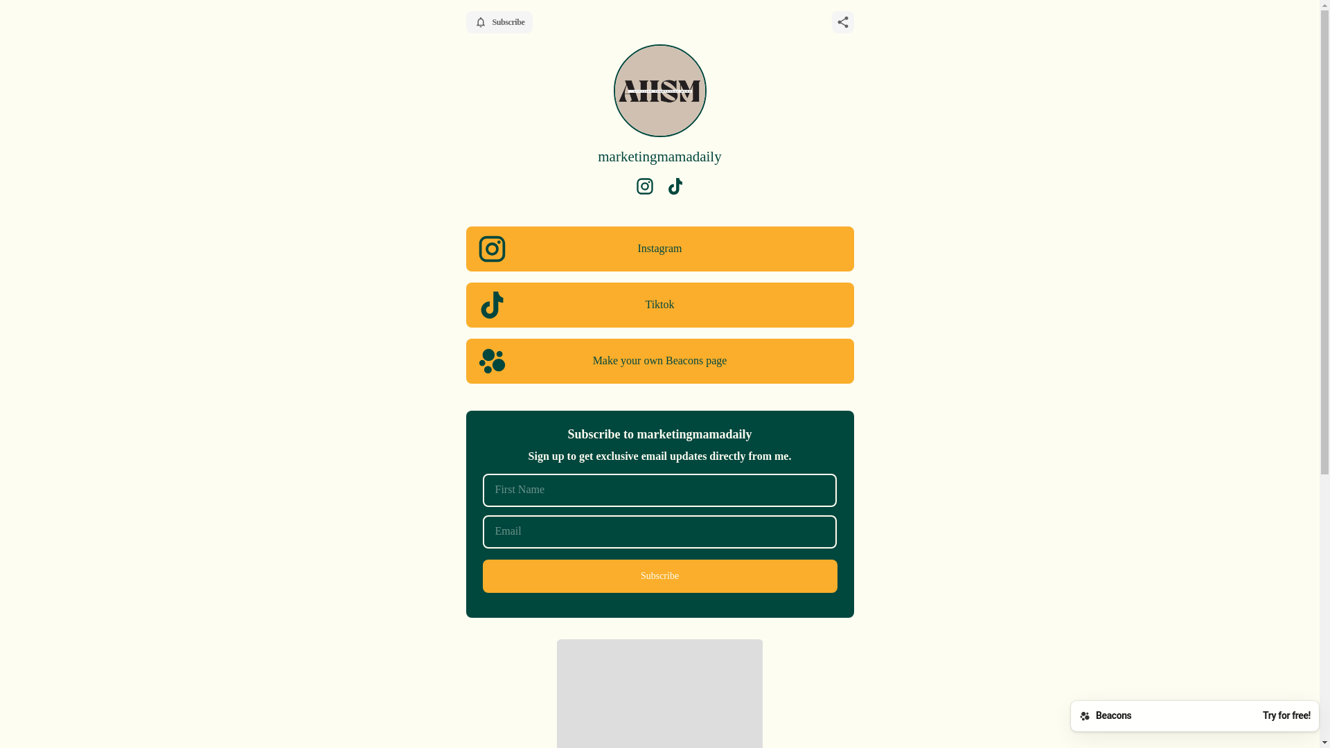 website screenshot of https://marketingmamadaily.com/