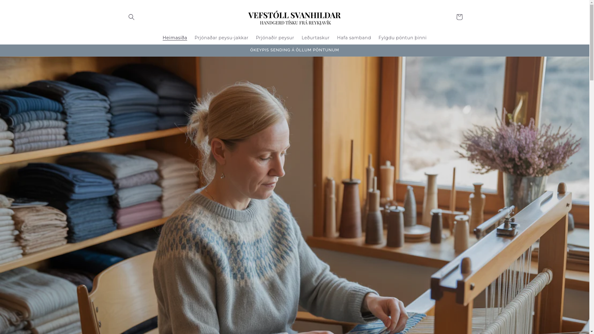 website screenshot of https://vefstollsvanhildar.com/